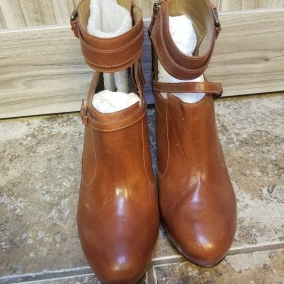 Anthropologie | Shoes | Anthropologie Schuler Sons Red  Schuler & Sons Wooden Ankle Booties